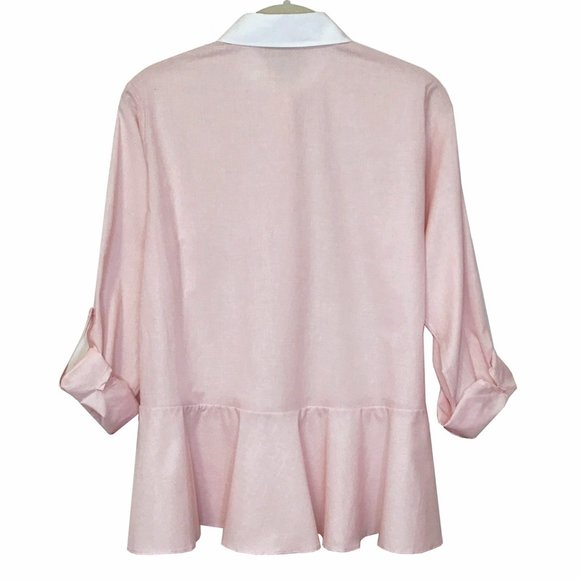 Pink Cotton Button-down Shirt - Size M - Picture 2 of 5